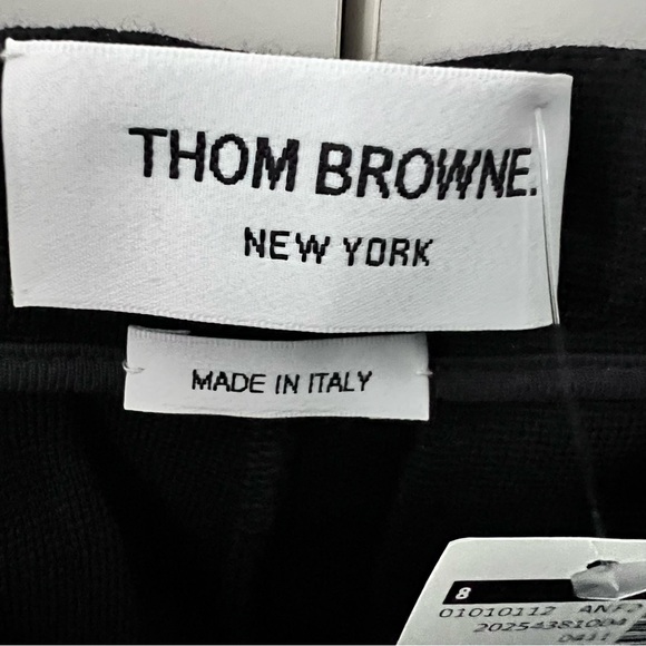 THOM BROWNE Knee Length Navy Wool Skirt - Picture 7 of 9